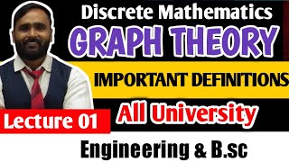 GRAPH THEORYIMPORTANT DEFINITIONS Discrete MathematicsLecture01ALL UNIVERSITYPRADEEP GIRI SIR [upl. by Chor]