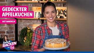 Gedeckter Apfelkuchen  Ein fruchtigsüßer Klassiker 🍎🥰 [upl. by Keily]