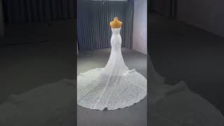 Sparkly Highend White Handmade Beading Sequins Wedding Dresses [upl. by Atikan759]