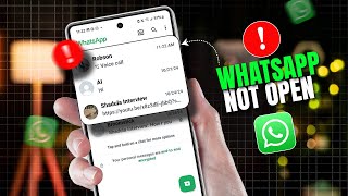 How To Fix WhatsApp Not Opening Problem on Android  WhatsApp Keeps Crashing Solution on Android [upl. by Rother40]