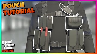 Easy How To Get Black Pouches On Your Outfit Without Vest GTA Online [upl. by Katha]