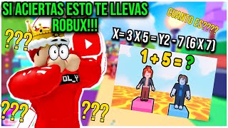 ✅UNA SUSCRIPTORA SE GANO 100 ROBUX POR ESO😰 EN Carrera de Torre de Matemáticas EVENTO EN ROBLOX [upl. by Mather]