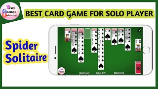 Best Card Game for solo  android Game  how to play spider solitaire in mobile TheGamesUnboxing [upl. by Ynttirb20]