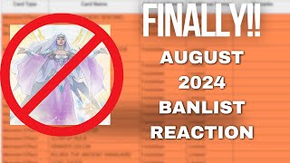 DID THEY HIT THE RIGHT THINGS YUGIOH AUGUST 31 2024 BANLIST REACTION [upl. by Lazes]