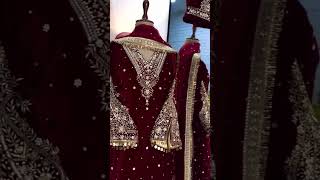 fancy suit bridal Pakistani Les ke sath fancy suit shaadi ka suit  Pakistani Les ke sath fancy [upl. by Tebasile]