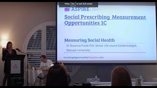 Improving social health measurement and interpretation Conference presentation [upl. by Esinnej]