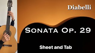 Sonata Op 291 A Diabelli Performance Tutorial with Sheet and Tab [upl. by Mccafferty]