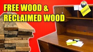 Reclaimed Wood amp Free Wood  Money Saving Tips for Woodworking Part 2 [upl. by Kaia]