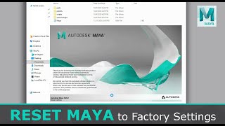 How to Reset Maya to Factory Settings [upl. by Lara]