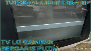 Servis TV LG gambar bergaris putih Horizontal VLOG5 [upl. by Inol942]