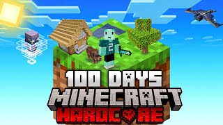 I Spent 100 Days on ONE BLOCK In Minecraft Hardcore [upl. by Anilyx]