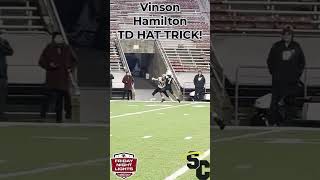 WIAA Division 4 State Football Championship  Racine St Catherines Vincent to Hamilton Hat Trick [upl. by Fabiola]