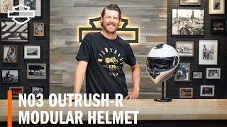 HarleyDavidson N03 OutrushR Modular Motorcycle Helmet Dark PlatinumWhiskey Neat Overview [upl. by Luedtke]