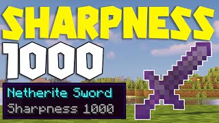 How to make a sharpness 1000 sword in Minecraft NO MODS Bedrock [upl. by Richmond950]