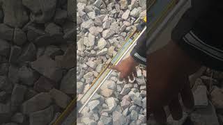 Measurement of railway track cross level and guage IR Broad guage [upl. by Nylsirhc]