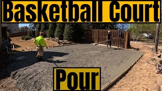 Home Basketball Court Concrete Pour 31224 [upl. by Lemahs67]