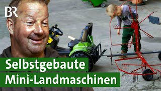 Aus der MiniLandmaschinenManufaktur Anhänger für den Tretbulldog  Tüftler  Unser Land  BR [upl. by Akcirehs]