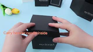 Custom luxury empty candle jars gift box packaging for candle jar with insert [upl. by Amoihc]