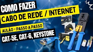 Como Fazer um Cabo de Rede Cat5eCat6 e Conector Keystone  Tutorial Completo [upl. by Hcab]