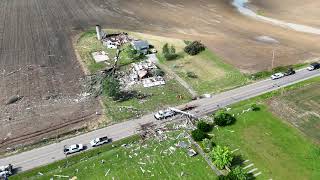 Frazeysburg Ohio tornado damage June 6th [upl. by Ylelhsa]