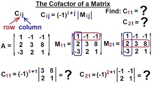 Linear Algebra Ch 2  Determinants 22 of 48 The Cofactor of a Matrix [upl. by Baal]