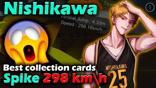 Nishikawa Spike 298 km\h Best collection cards The Spike Colosseum Volleyball 3x3 [upl. by Chaffinch]