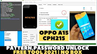 Oppo A15 CPH2185 Pattern Password amp FRP Unlock Free Tool  Oppo A15 Hard Reset  SP Flash Tool 2021 [upl. by Eloken]