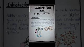 Assignment on Sterilization and Disinfection  Infection Control [upl. by Heigl290]