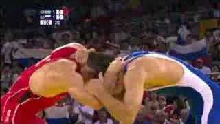 Uzbekistan vs Russia  Wrestling  Mens 74KG Freestyle  Beijing 2008 Summer Olympic Games [upl. by Garson]