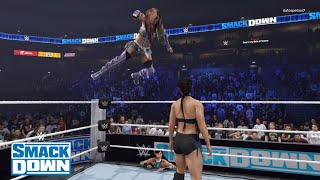 WWE 2K24 SMACKDOWN LYRA VALKYRIE VS KAIRI SANE WIYO SKY [upl. by Anielram]