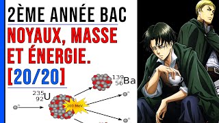 Noyaux masse et énergie 2 bac Exercice 1P110 Notions de base 2eme année bac OLD [upl. by Acihsay710]