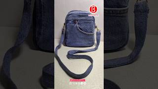 Urban denim shoulder bag Sewing Tutorial Part 79 [upl. by Sasha97]