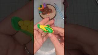 How I made a corn 🌽 with polymer clay 🌽 [upl. by Krefetz]