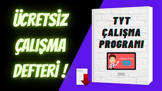 TYT ÇALIŞMA PROGRAMI  Kendin Yap  YKS 2023  Pdf [upl. by Ettevahs]