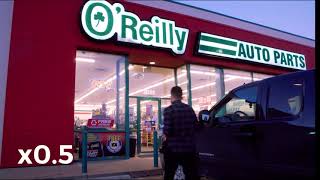 The O’Reilly Auto Parts jingle in almost all speeds [upl. by Nuavahs212]