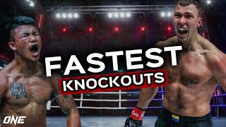 Fastest Knockouts  ONE Championship  MMA  Muay Thai [upl. by Oliva]