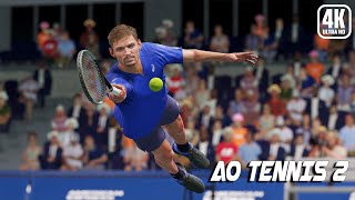 AO Tennis 2  DAVID GOFFIN VS MARIN CILIC Gameplay [upl. by Aicrag473]