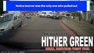 DRIVING TEST FAIL AT HITHER GREEN TEST CENTRE  CLIFTONS ROUNDABOUT [upl. by Marget693]