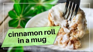 Cinnamon Roll Mug Cake  Quick and Easy [upl. by Lupita]