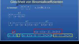 Beweis der Woche Gleichheit von Binomialkoeffizienten [upl. by Gemperle490]