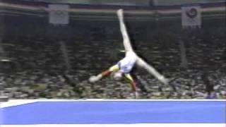 Daniela Silivas  1988 Seoul Olympic  FX [upl. by Ayouqat]