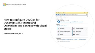 How to configure DevOps for Dynamics 365 Finance and Operations and connect with Visual Studio [upl. by Sneve673]