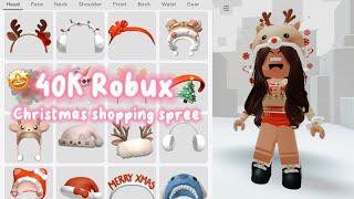 ✨ 40K Christmas Roblox Shopping Spree 😱🎅🎄 [upl. by Karlen]