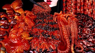 ASMR BLACK BEAN NOODLES SPICY SEAFOOD SPICY ENOKI MUSHROOM 불닭 팽이버섯 먹방 OCTOPUS 짜장 라면 먹방MUKBANG [upl. by Juna821]