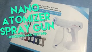 Nano Atomizer Disinfectant Spray Gun  Unboxing amp Testing [upl. by Yatnwahs510]