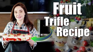 Delightful Fruit Trifle Recipe with Juggun Kazim [upl. by Jorrie638]