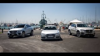 BMW X6 vs Mercedes GLE Coupe vs Audi Q7 [upl. by Sibby]