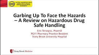 Garbing Up to Face the Hazards  A Review on Hazardous Drug Safe Handling [upl. by Ydeh]