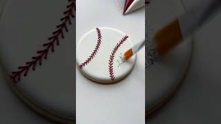 Baseball cookie⚾️ recipes and supplies linked in my bio cookiedecorating oddlysatisfying asmr [upl. by Chevalier820]