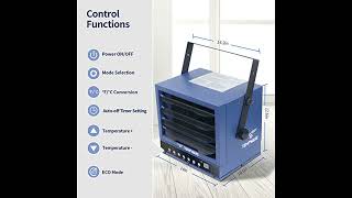 Tempware electric garage heater review  powerful 7500w heater with remote control and adjustable an [upl. by Augustus]